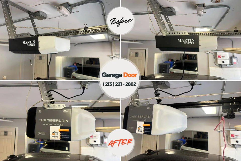 Before and after: garage door repair Joseph City, AZ
